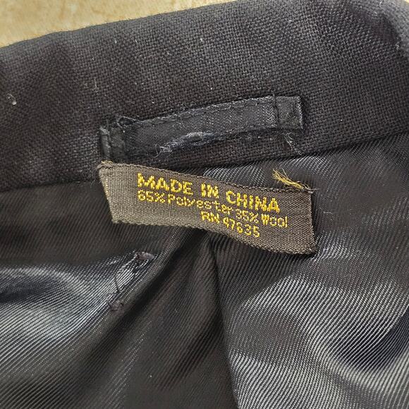 Chadmore Single Breasted Blazer Straight Leg Pants Suit Set Black Men's Large 42 - Picture 8 of 16